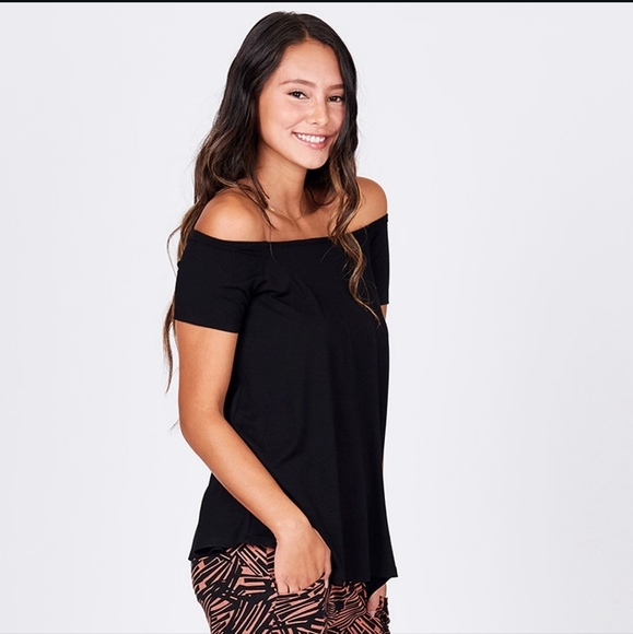 Always A.line Hawaii Short Sleeve Off the Shoulder Top - Crest Wave - Small - Picture 6 of 6